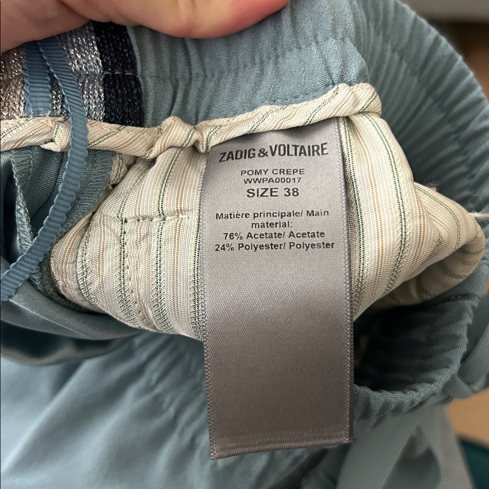 Zadig & Voltaire Pomy Crepe Pants in Nuage - Picture 5 of 5